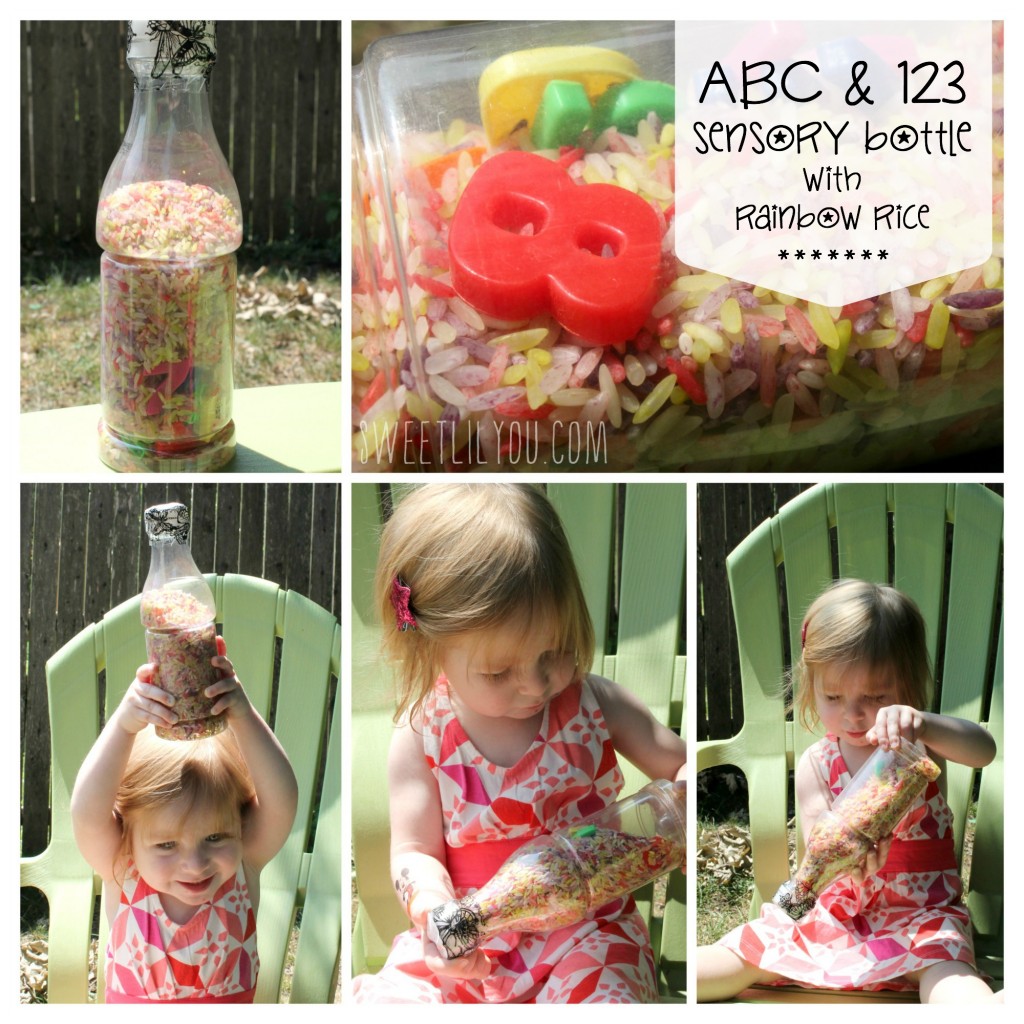 Rice AlphabetNumber Search Sensory Bottles for Toddlers via sweetlilyou.com