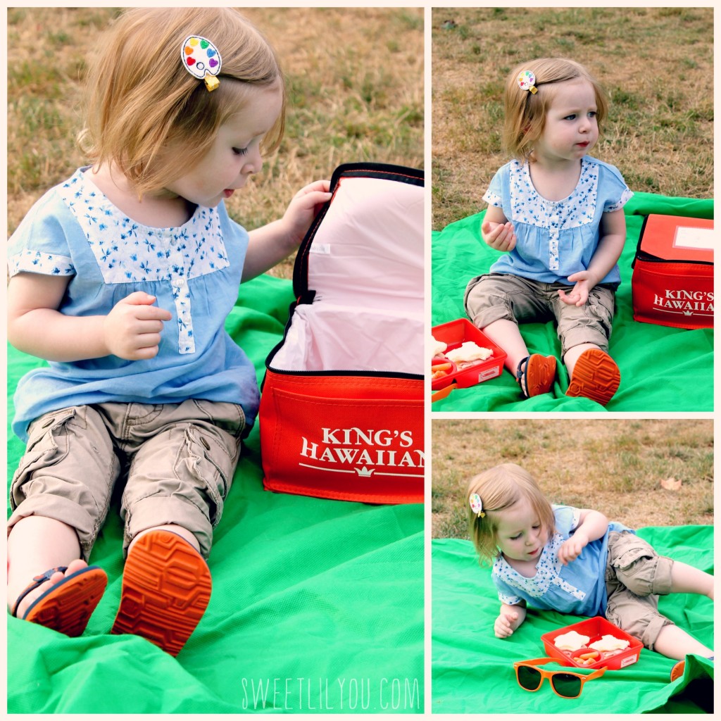 Avery loves her lunch made with King's Hawaiian bread!