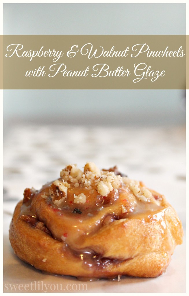 Raspberry & Walnut Pinwheels with Peanut Butter Glaze PB&J Pinwheels #HolidayAdvantEdge #ad