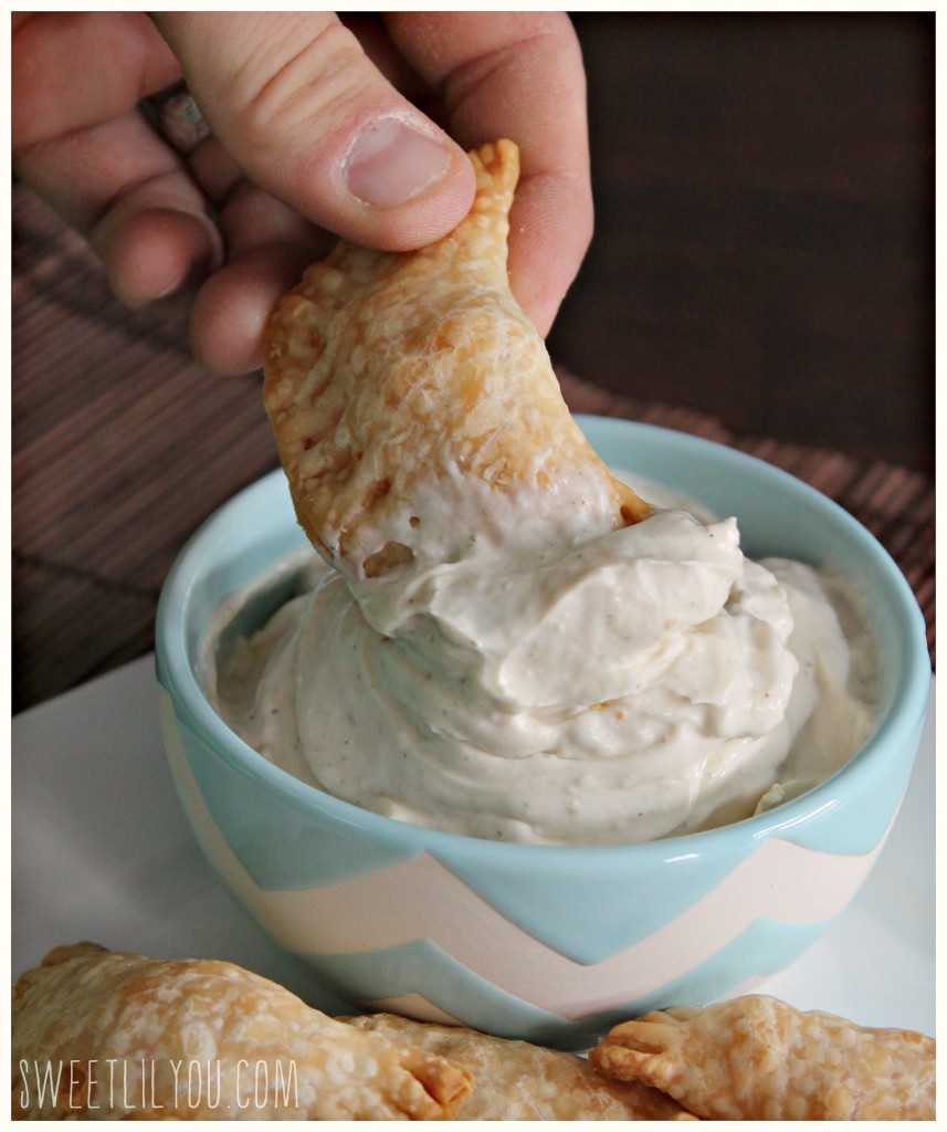 Smashed Potato Bites with ranch dipping sauce