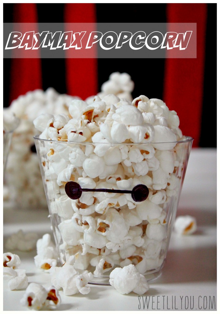 Baymax popcorn cups! #BigHero6Release party! #ad