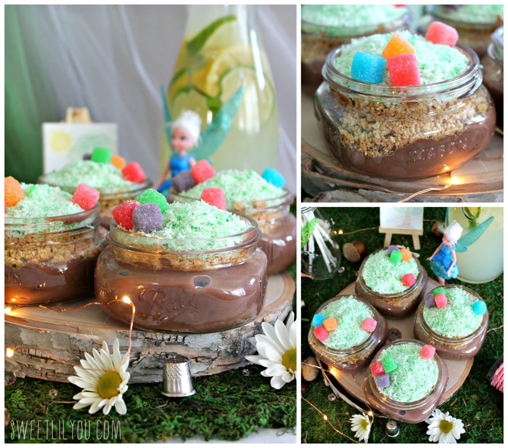 Pixie Hollow Pudding! Tinker Bell Party food! From SweetLilYou.com