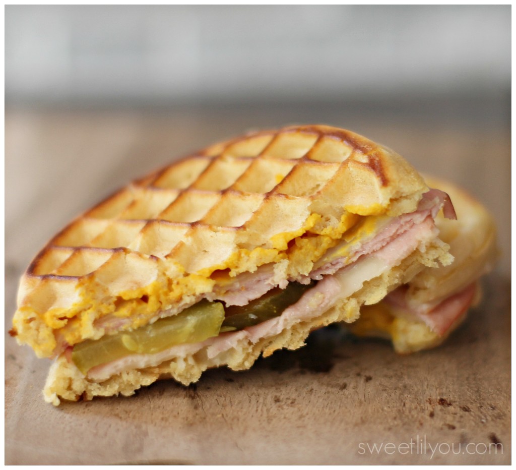 Cuban Waffle Grilled Cheese Sandwich