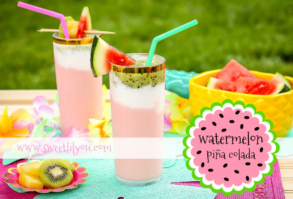 Easy Watermelon Pina Colada - Summer Drink