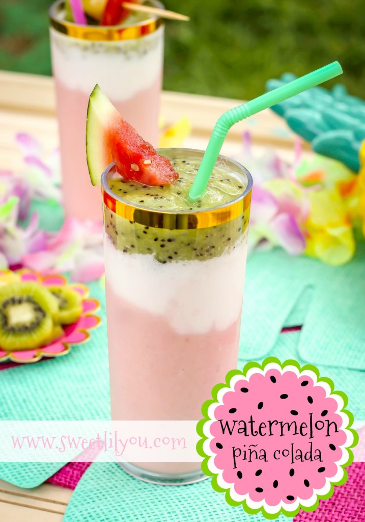 Watermelon Pina Colada - Delicious Summer Drinks
